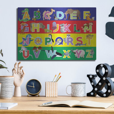 'Alphabet Puzzle' by Erin Clark Metal Wall Art