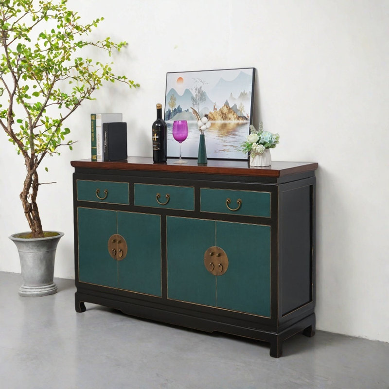 Armoire d'entrée en bois d'orme massif