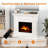 Electric Fireplace With Mantel, 43"W×11"D×40"H-1069481025