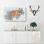 The Red Fox In Abstract - Wrapped Canvas Print-55303844