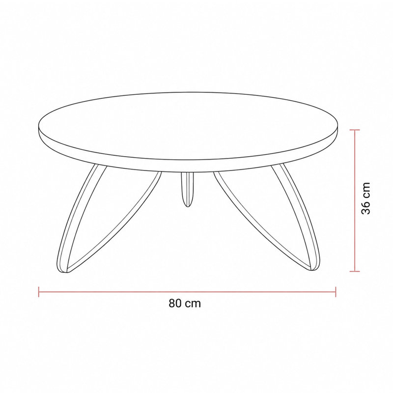 Coffee Table, Orange – High Gloss