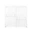 Armoire à linge avec portes et tablette, panier à linge inclinable, style autoportant, tablette réglable, blanc