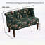 Canapé simple à motif floral avec motif capitonné pour salon et chambre à coucher, vert