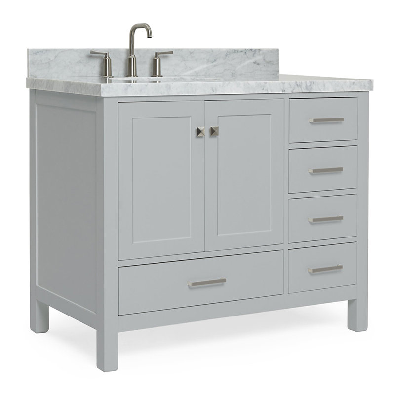 Ensemble de meuble-lavabo simple 43 po Cambridge, gris