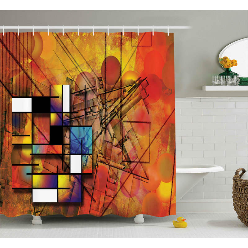 Allart Shower Curtain with Hooks Included, 69" W x 75" L
