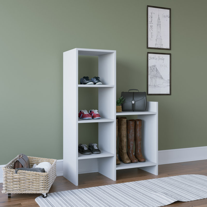 Jazel 6 Pair Shoe Rack, Gray