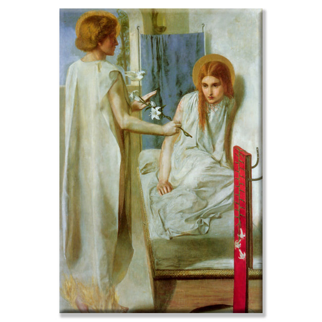 « annonciation » par dante gabriel rossetti-impression non encadrée, H 42 po x l 28 po x P 1,5 po