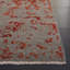 Tapis floral rouge / gris en coton noué à la main Centennial-89097901