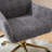 Office Chair,Artificial Rabbit Hair Home Office Chair With Metal Base,Adjustable Desk Chair Swivel Office Chair,Vanity Chair-855996591
