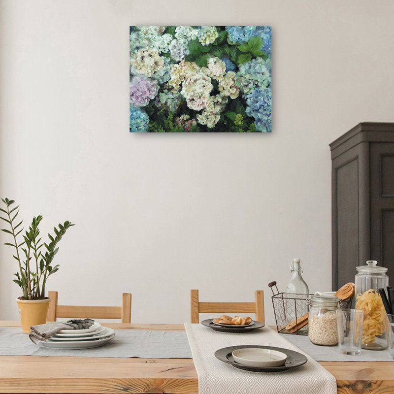 Hydrangea Garden by Studio Arts Canvas Art Print, 42" H x 56" W