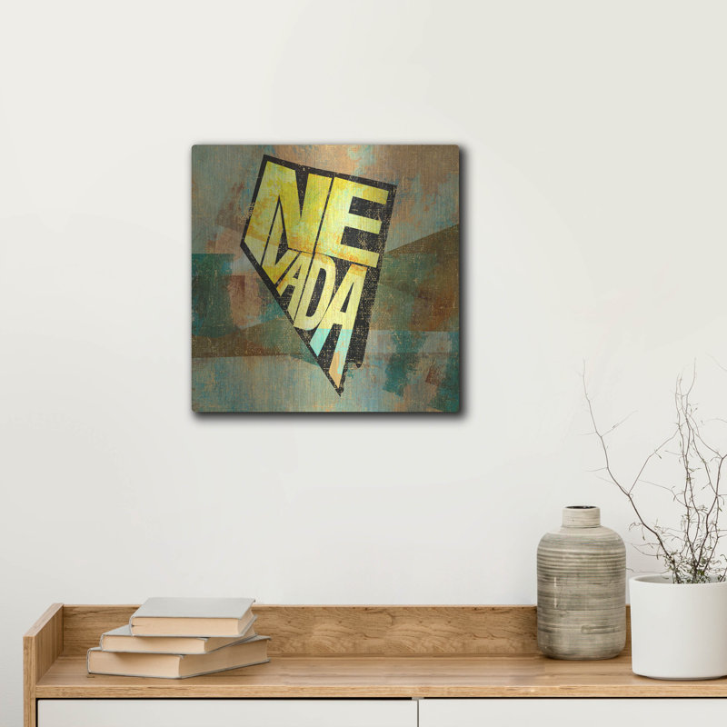  'Nevada' by Art Licensing Studio Metal Wall Art, 12" x 12", 12" H x 12" W