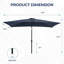 7,5 pi Parasol de marché Market avec manivelle et inclinaison-648941831