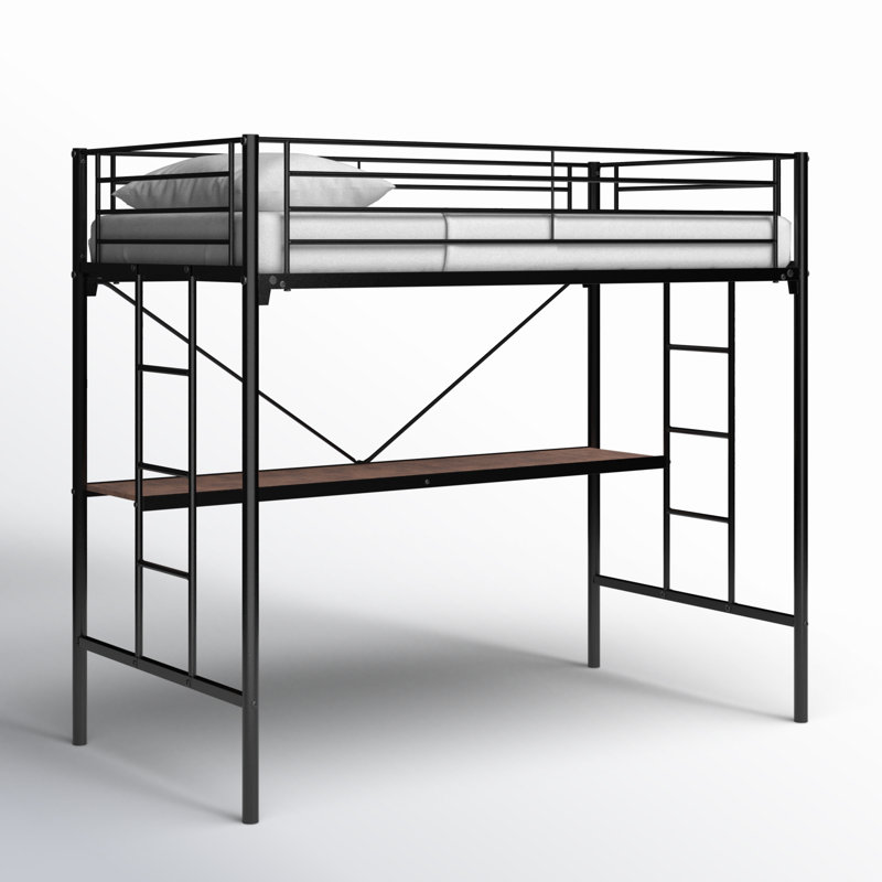 Brunk Kids Twin Loft Bed, Black