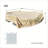 106" Beige Large Square Waterproof Patio Furniture Cover with PVC Coating, Sealed Seams and Adjustable Drawstring-1419387970