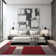 Allyne Geometric Red/Gray Area Rug