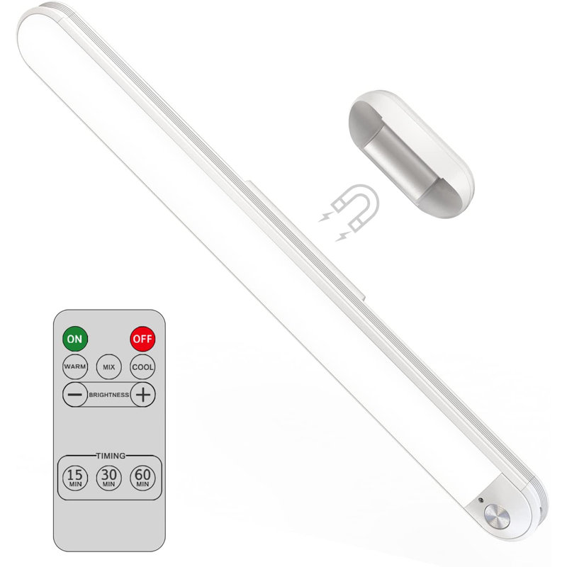Remote Magnetic Light LED Rechargeable Long Lasting Under Cabinet Light Bar for Kitchen, Closet & Pantry