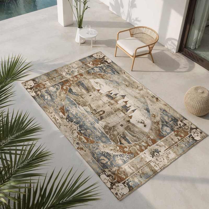 Tapis intérieur et extérieur Mystic Ramparts, Rectangle 4pi x 6 pi