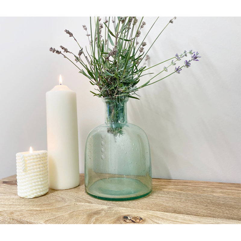 Corrales Handmade Glass Table Vase, 41cm H x 13cm W x 13cm D