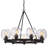 Saltash 9 - Light Steel Dimmable Round Chandelier