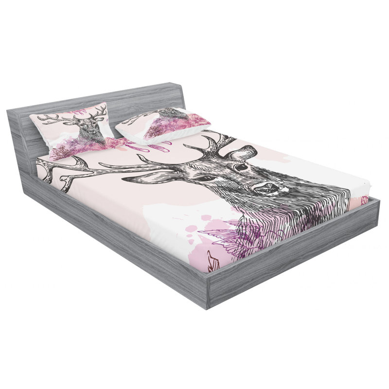 Microfiber Sheet Set, Queen Sheet Set with Fitted Sheet