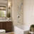 Three-Function Tub Shower Faucet Set, Showerhead and Hand Shower with 5 Spray Settings-113343550