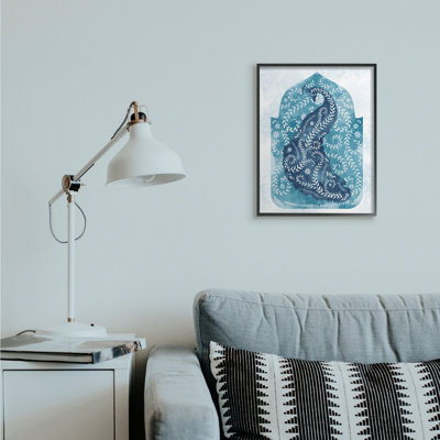 «Arabesque Peacock Jungle Vines Bird» par Ziwei Li, reproduction d'art graphique