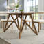 Ensemble de salle à manger 5 pièces, table de salle à manger en bois avec 4 chaises élégantes