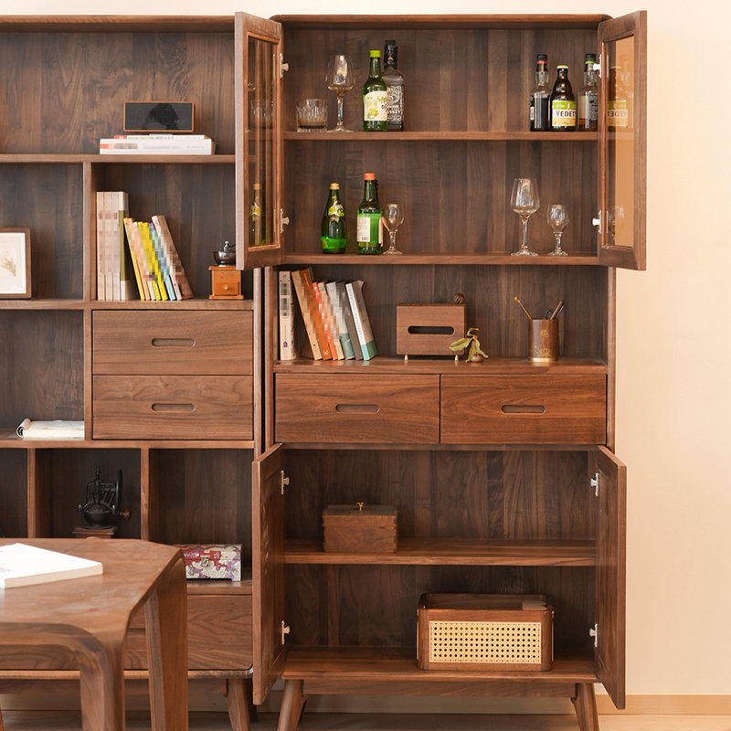 Solid wood black walnut bookcase
