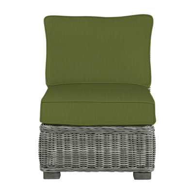 Rustic Woven Sectional Slipper Chair