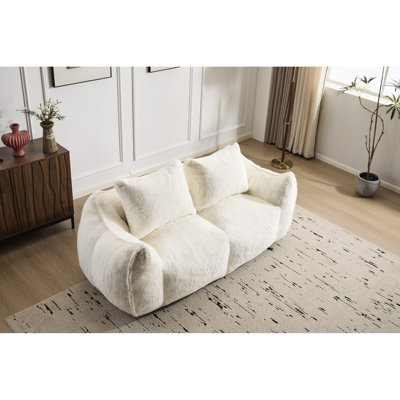 Adults' Oversized Bean Bag Couch, High - Quality Rabbit Fabric, Cozy For Unwinding, No Assembly Required Bedroom,