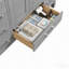 Meuble-lavabo 72 po, meuble-lavabo avec cadre en bois massif, comptoir autoportant avec 2 cuves blanc