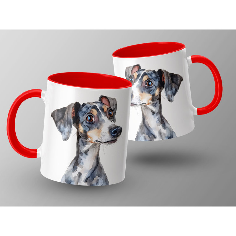 Ceramic Coffee Mug, Red, 3