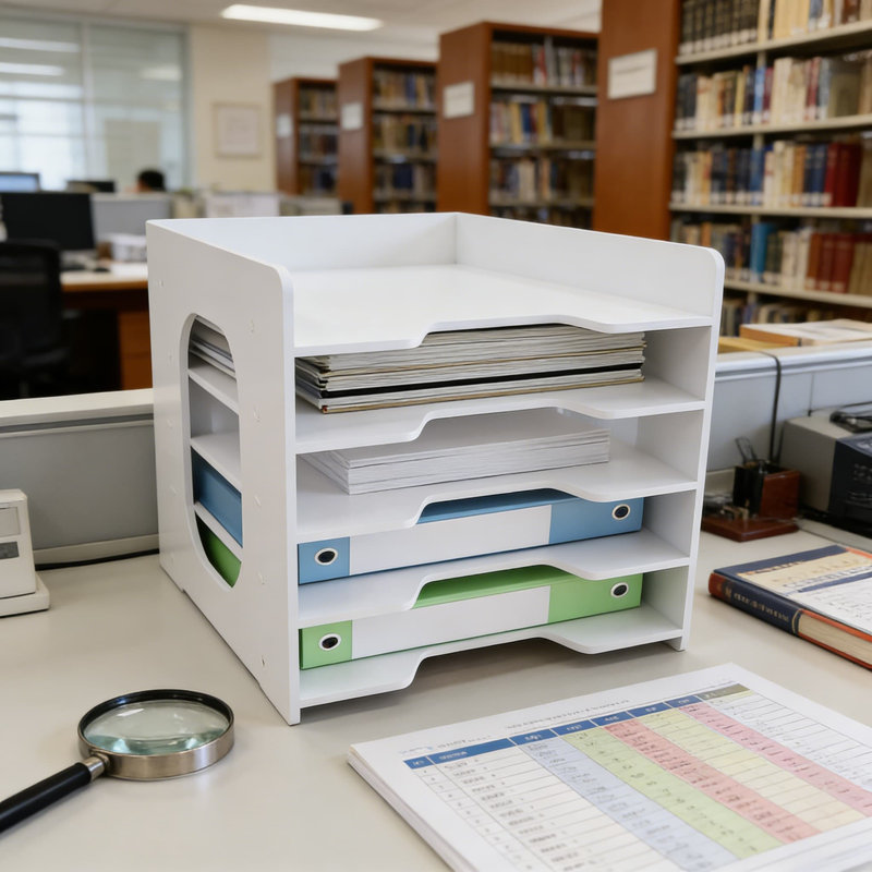 Organisateur de bureau à 5 niveaux et porte-classeur avec plateau à courrier, trieur de papier multicouche pour documents de bureau, dossiers et papeterie