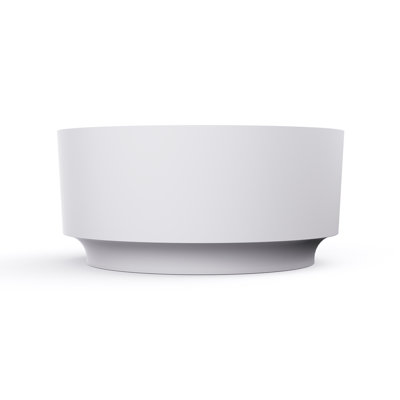 Round shape freestanding solid surface soaking bathtub