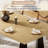 71" Farmhouse Oak And Black Dining Table For 6-8, Large Rustic Rectangular Kitchen & Dinner Table With Solid Wood Legs, Vintage Centerpiece For Dining Room & Living Room