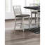Chaises contemporaines blanches à hauteur de comptoir rembourrées avec coussins à dossier échelle 2Pc