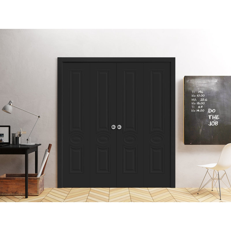 Porte standard à panneaux en bois massif, 96 po x 84 po