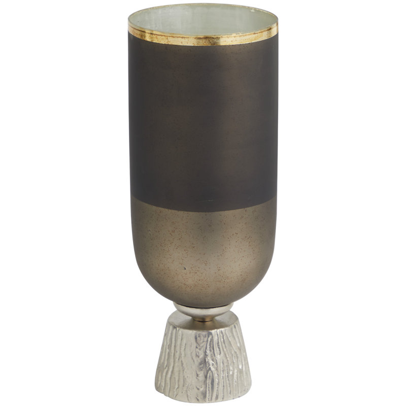 Pilier de table en verre, H 15,65 po x l 6,05 po x P 6 po