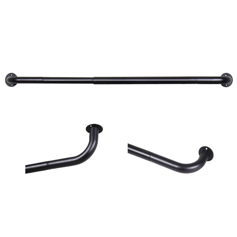 Premium Extendable Blackout Curtain Pole, 160-300 Cm, Matte Black