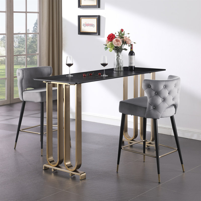 Tabouret de bar 28 po Jeannina, Gris, 2