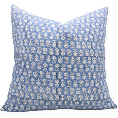 Housse de coussin en coton imprimé à la main Fabividine - Tulsi Buti