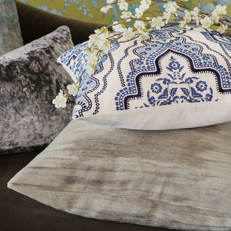 Jeweled Boudoir Square Pillow Cover & Insert