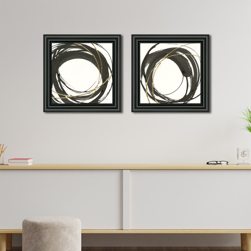 " Gilded Enso " 2 - Pieces