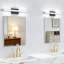 Barre d'éclairage de meuble-lavabo à DEL 24 pouces à intensité variable avec lumière du jour blanc froid 5700K, certifiée ETL, luminaire écoénergétique 24 W