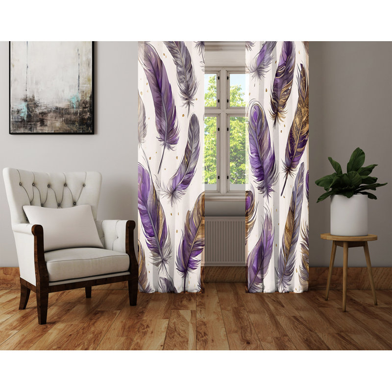 Semi Sheer Curtain Pair, 20" W x 82" L