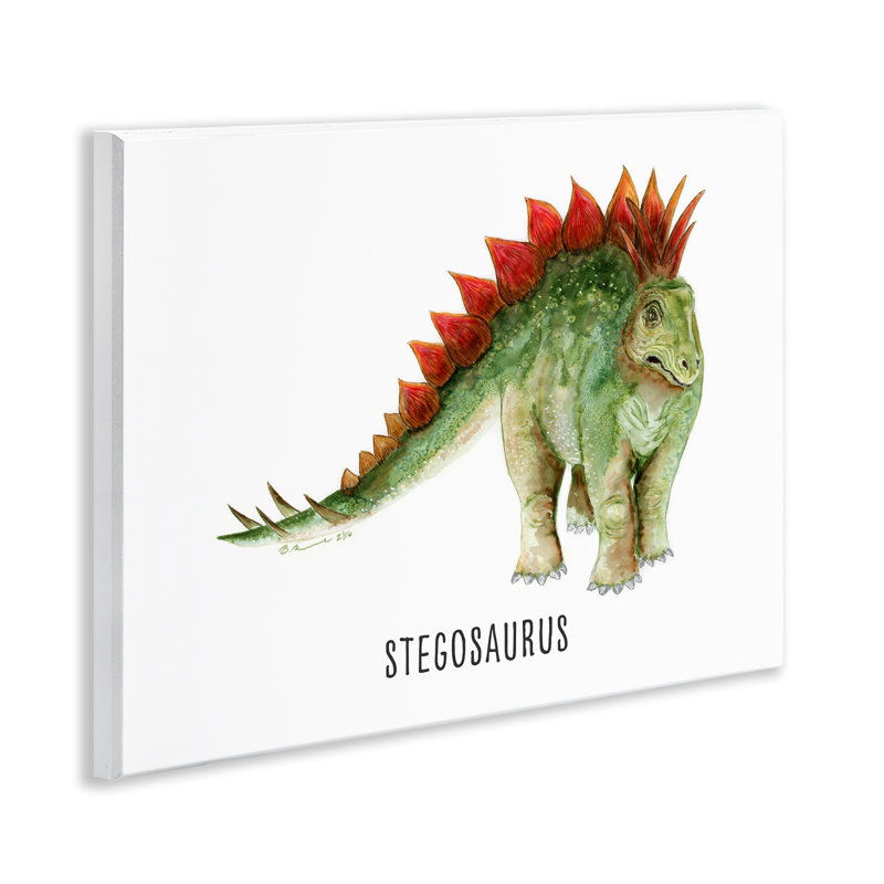  Stegosaurus Dinosaur Learning Wall Plaque Art by Brett Blumenthal