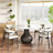 5Pcs Dining Room Set Dining Table And 4 Seats - Sintered Stone Round Dining Set-267718155-267718154-237595686
