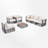7 - Piece Outdoor Wicker Patio Conversation Set With Cushions-1287667152-1287667150