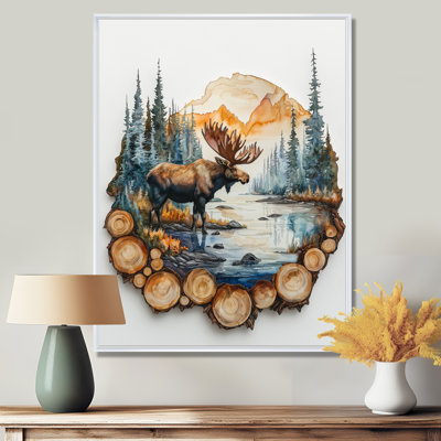 Reproduction d'art sur toile Gislain Canadian Moose Into The Forest III - Moose