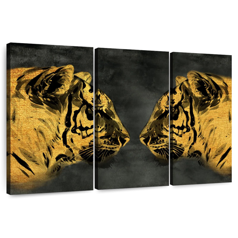 Brampt Golden Tigers, 32" H x 50" W
